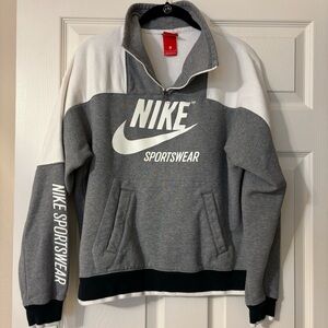 Nike Sportswear 1/4 Zip Pullover Sweatshirt, Retro, size S